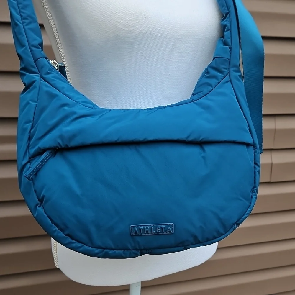 Athleta Teal Small Crossbody Hobo Bag - Picture 2 of 11